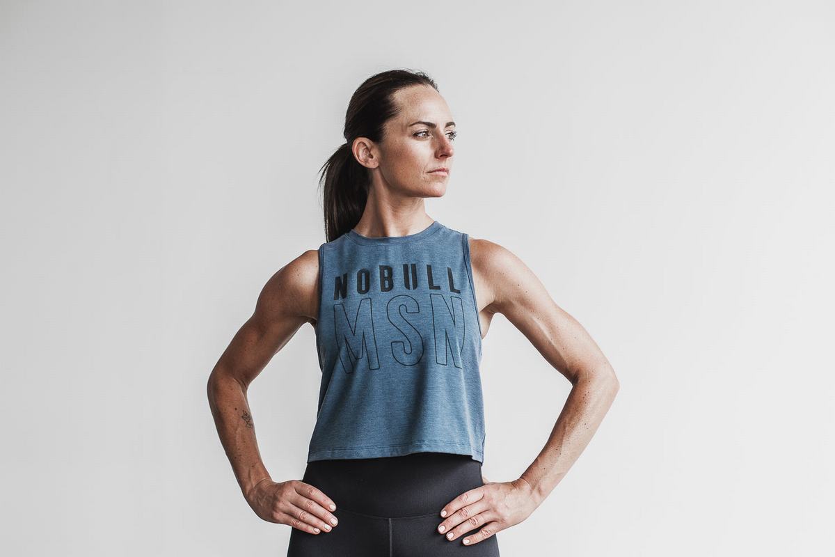 Nobull Muscle (Madison) Women\'s Tank Tops Deep Turquoise | Australia (DX0847)